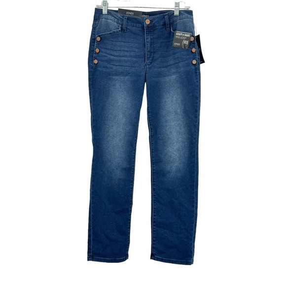 Jones New York Sculpt & Shape Denim Jeans in Royal Wash Size 6 NWT - Picture 1 of 11